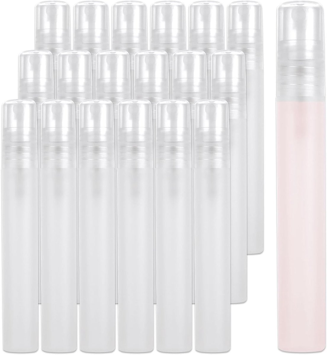 Pack van 60 Lege Parfum Atomizers, 10 ml Matte Plastic Sprayflessen voor Reizen, Schoonmaken en Gezichtsverzorging