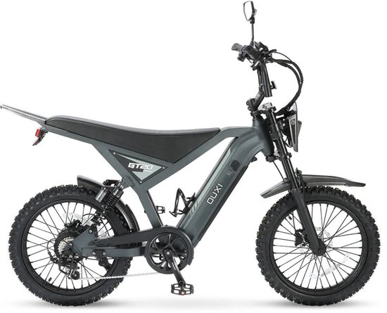 Elektrische Skinnybike OUXI GT20 Pro 20″ – 250W Motor, 65 km Actieradius, Hydraulische Schijfremmen, 7 Versnellingen, NFC-vergrendeling