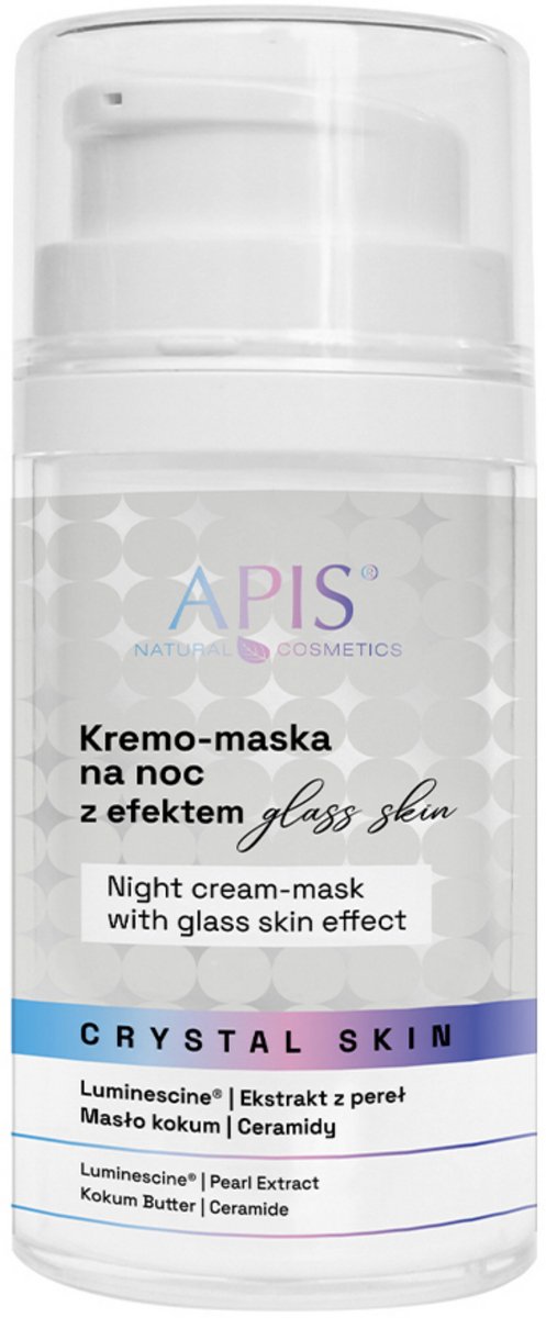 APIS Crystal Nachtmasker - Huidverzorging - Glass skin effect, ceramiden, 50 ml