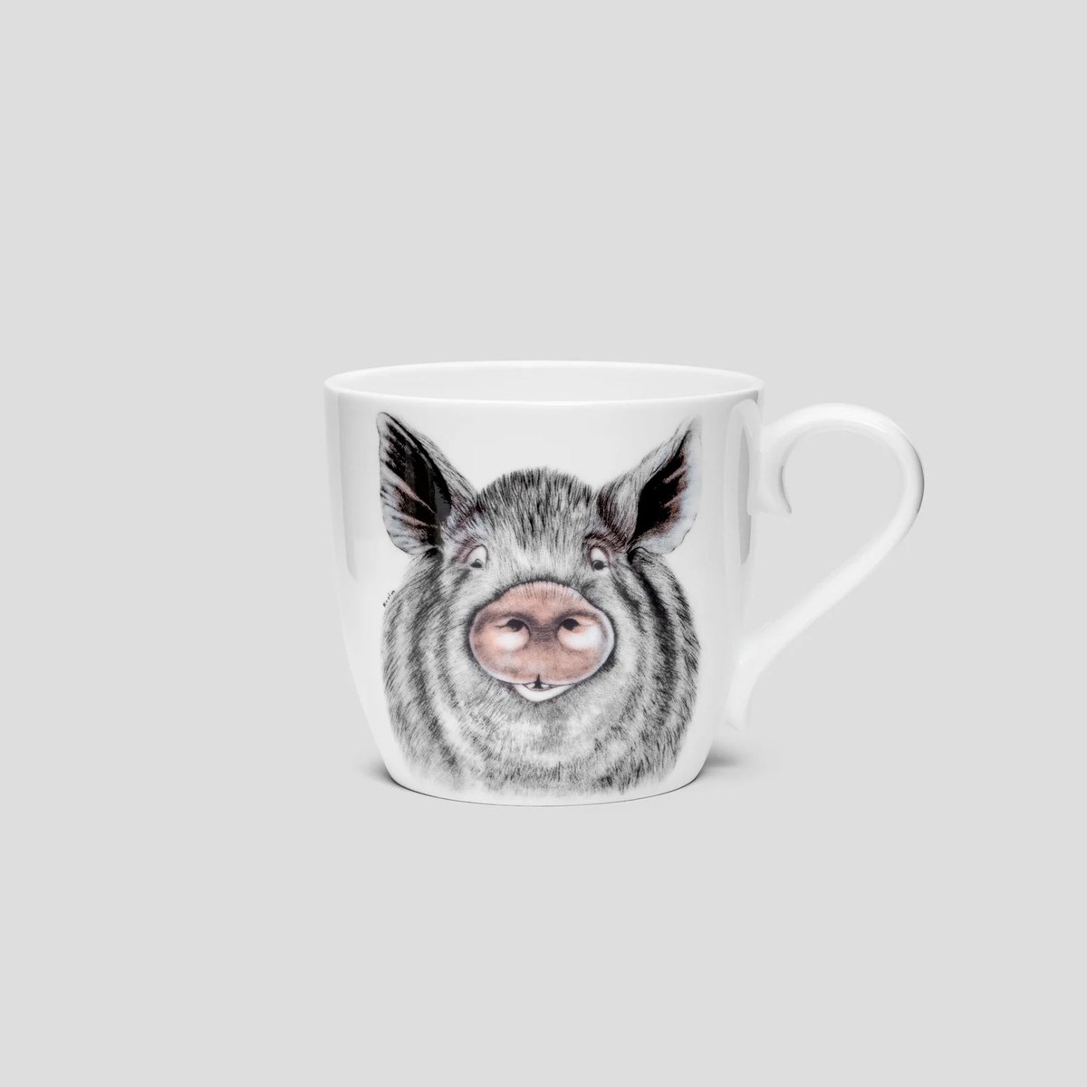 Charlotte Nicolin Mok Oscar, kopje, varken, Fine Bone China, kleurrijk, 415 ml, MU7508