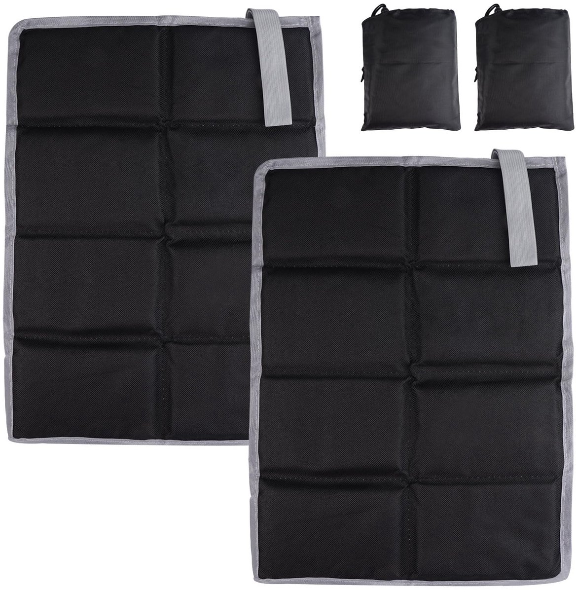 carmdering - Zitkussen - Sitmat - Campingzitje - Waterdicht Oxford Weefsel - Thermische Isolatie - Parelkatoen Met Zilvercoating - Opvouwbaar Design - Comfortabel Op Natte Grond - 2 Stuks