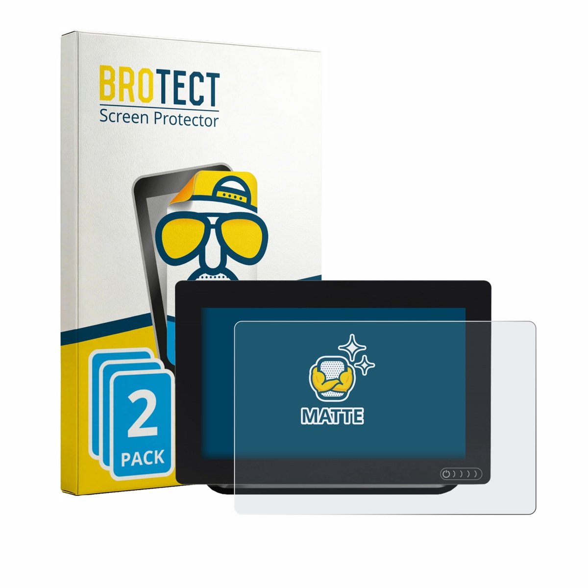BROTECT - Screenprotector voor Raymarine Axiom+ 9 - Folie Beschermfolie matte 2 Stuks