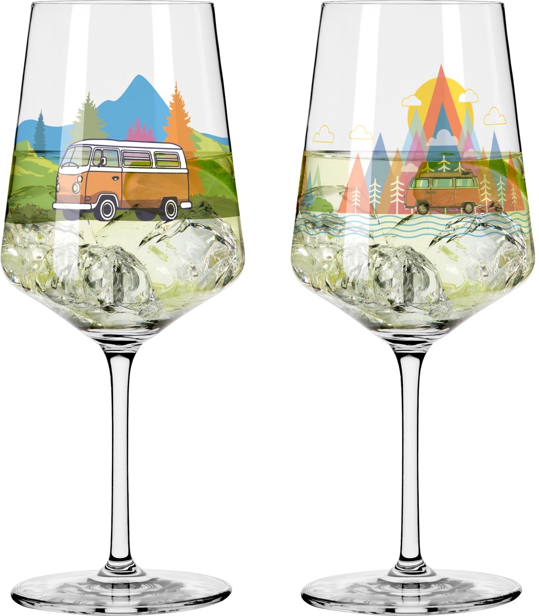 Ritzenhoff Cocktailglazen - Avonturier Design - 2 Stuks - Kristalglas - 544 ml - Voor Gin-Tonic, Aperol Spritz, Wijn en Meer - Geschikt voor de Vaatwasser