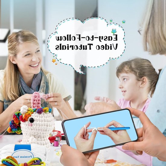 Beginner Haakset voor Unicorns met Stap-voor-Stap Video Tutorials, Perfect Cadeau voor Kinderen en Volwassenen van Merkloos — afbeelding 5