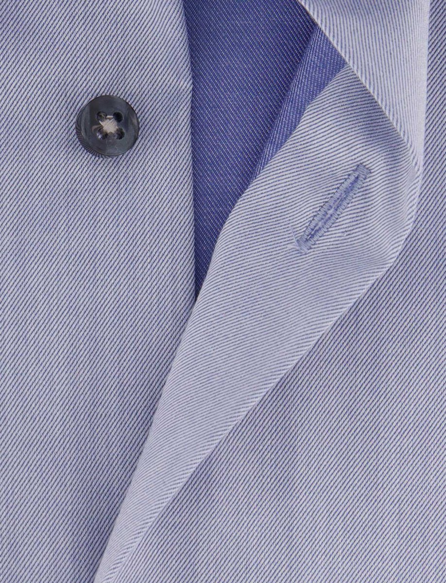overhemd Eterna Luxury blauw Comfort Fit