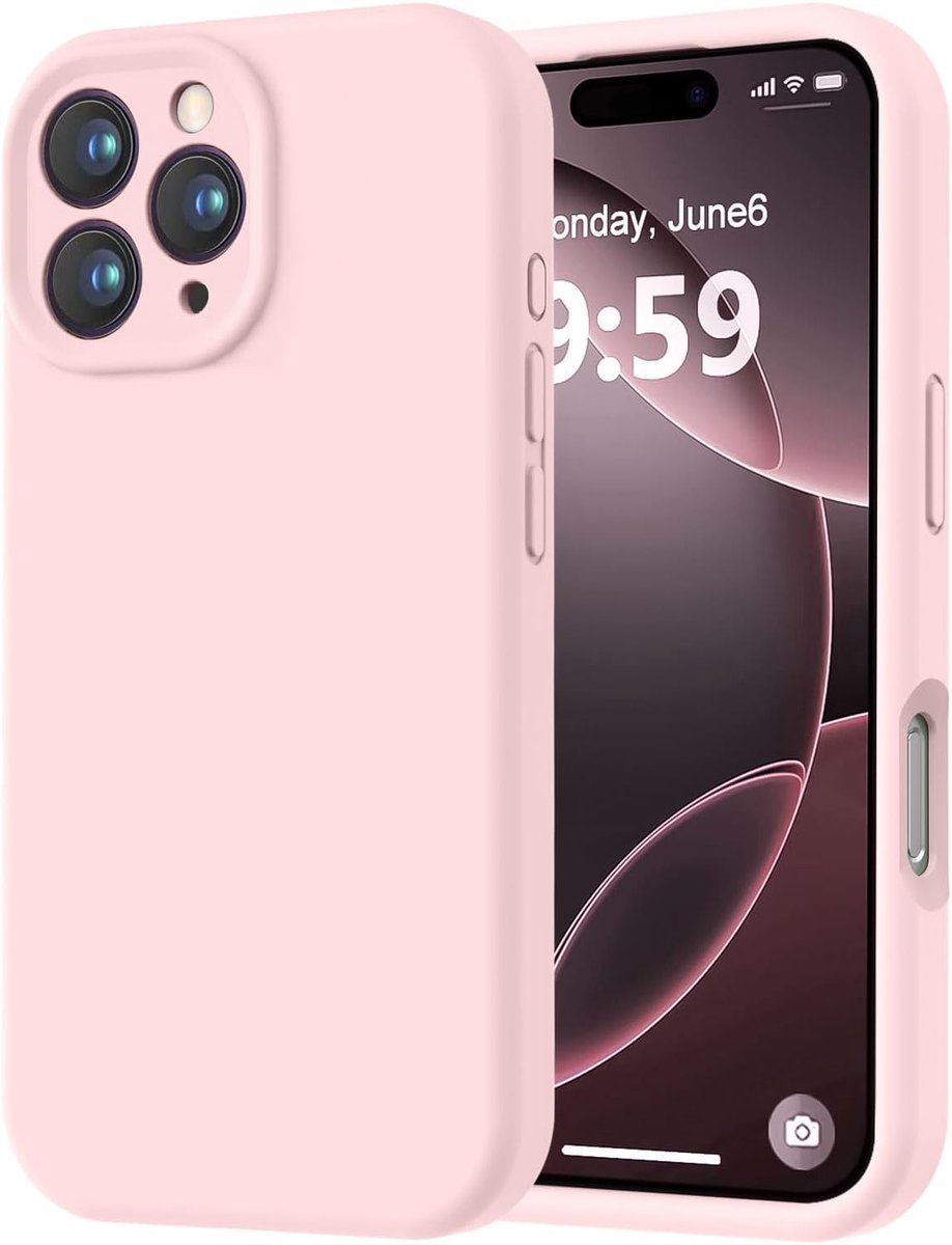 Speciaal ontworpen voor de iPhone 16 Pro. Hoogwaardig siliconen hoesje met [zachte, krasbestendige microvezelvoering]. Schokbestendig beschermhoesje voor mannen, vrouwen en meisjes (6,3 inch), wit.