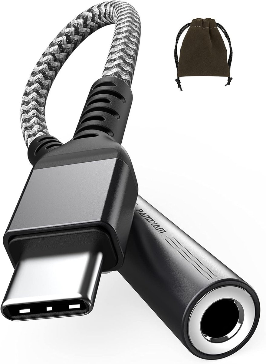 USB Type C Koptelefoonadapter - USB-C naar 3.5mm Jack Dongle voor Galaxy S21, Note 20, Pixel 6 en meer, Geschikt voor Audio, Muziek en Oordopjes