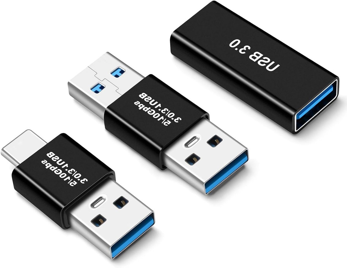 USB A/C adapter 3.0 male / female type C naar A verlengkabel voor snelladen en dataoverdracht