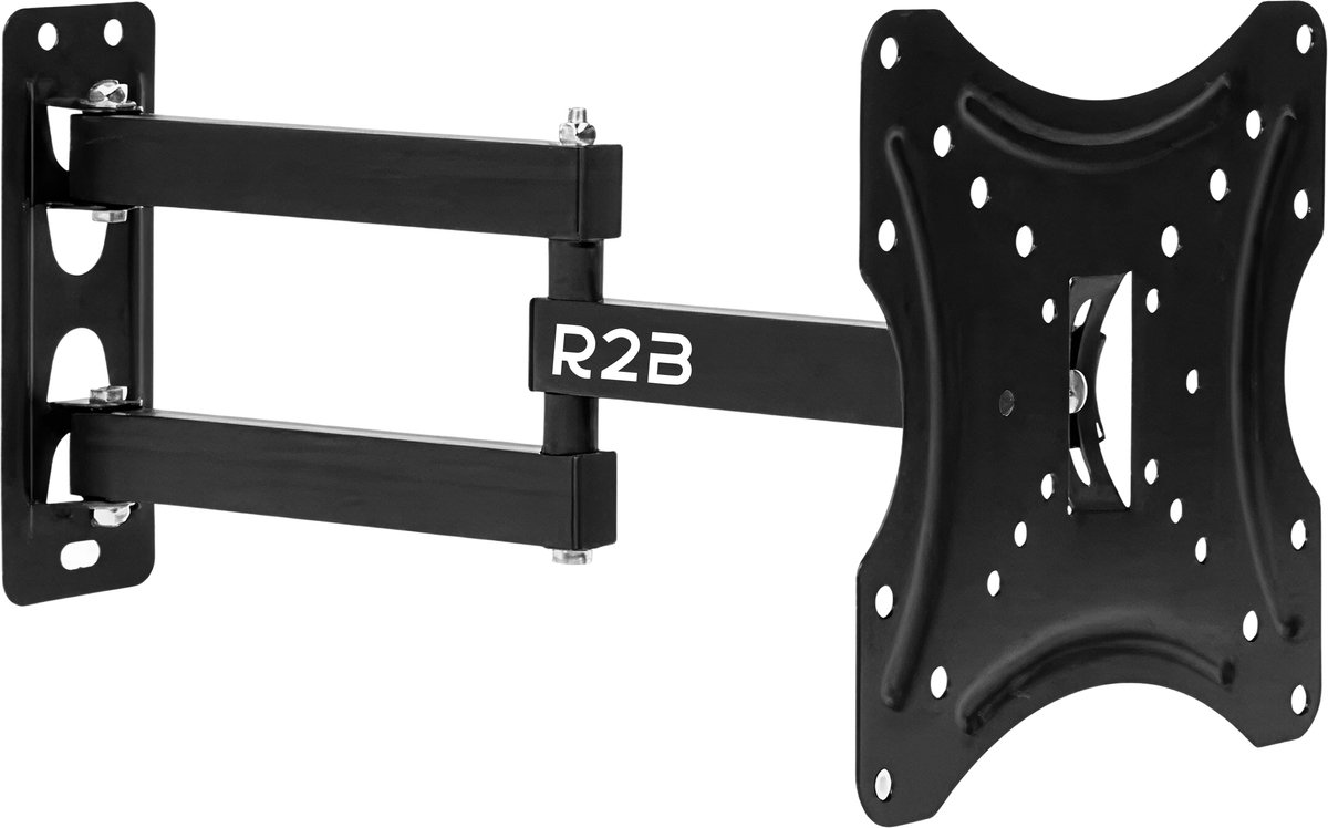 Bol.com R2B TV Beugel - 14 t/m 42 Inch - Vesa 200 x 200 (max) - Muurbeugel TV 42 Inch - TV Beugels Draaibaar en Kantelbaar - TV Beugel - Televisie Beugel aanbieding