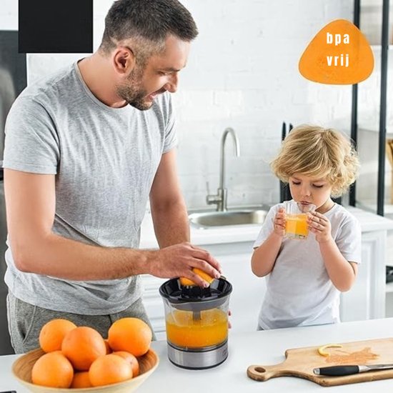 YOR® Citruspers electrisch - Citruspers - Sinaasappelpers - Zwart- 13cm x 15cm x 20cm van Yor — afbeelding 4