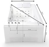 SPALINA - Whirlpool bad - Kensho duo Wave, 180 x120 x68 cm, Wit