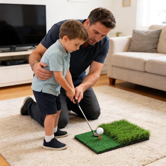 Golf Oefenmat 30x30 cm - Ideaal voor Thuis, Tuin en Garage, Perfect voor Beginners, Golf Simulator en Netten, Verbeter je Swing en Precisie van Merkloos — afbeelding 3