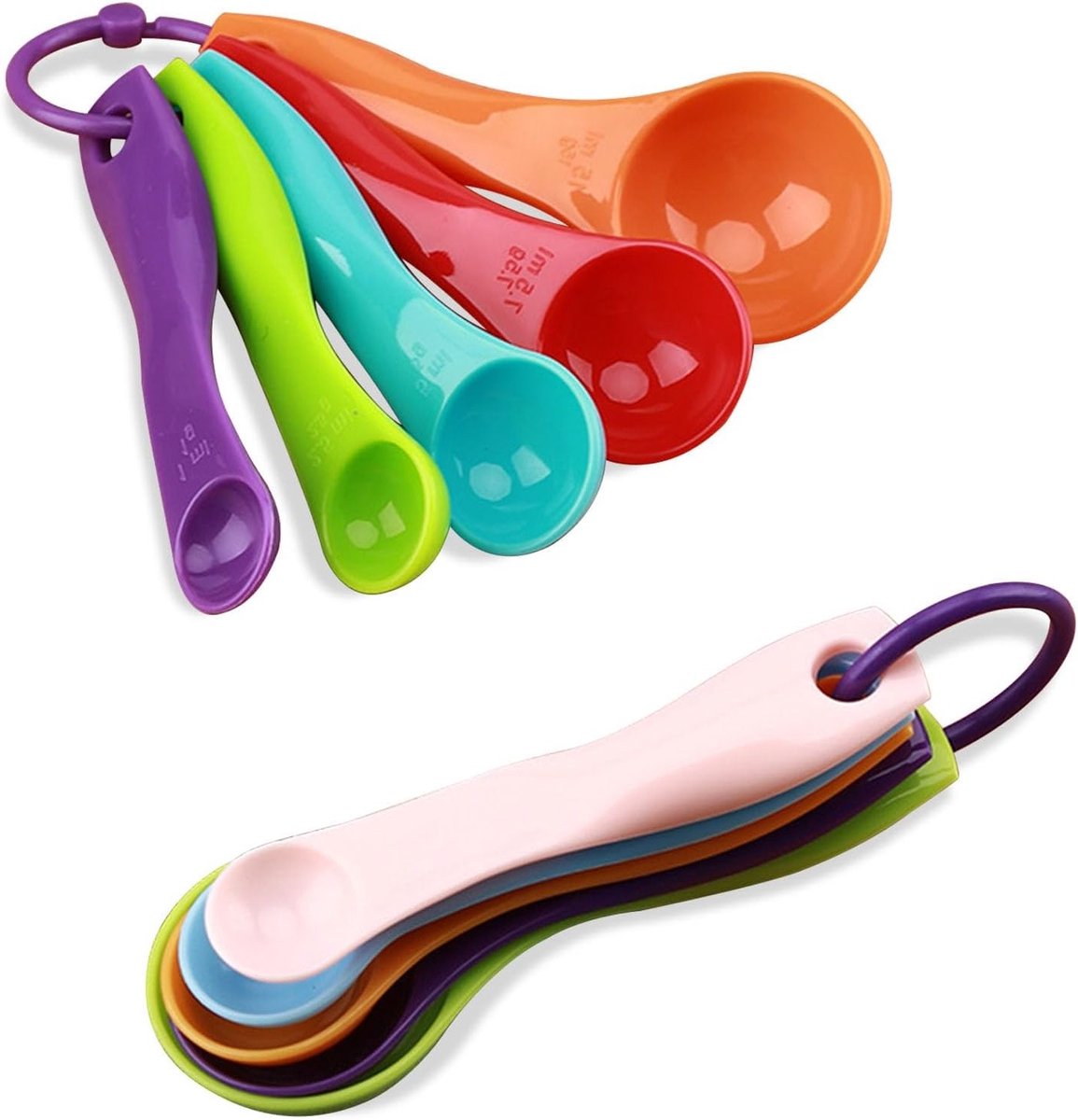 Set van 5 Maatlepels voor Voedsel, Duurzaam en Vaatwasserbestendig, Perfect voor Koken en Bakken