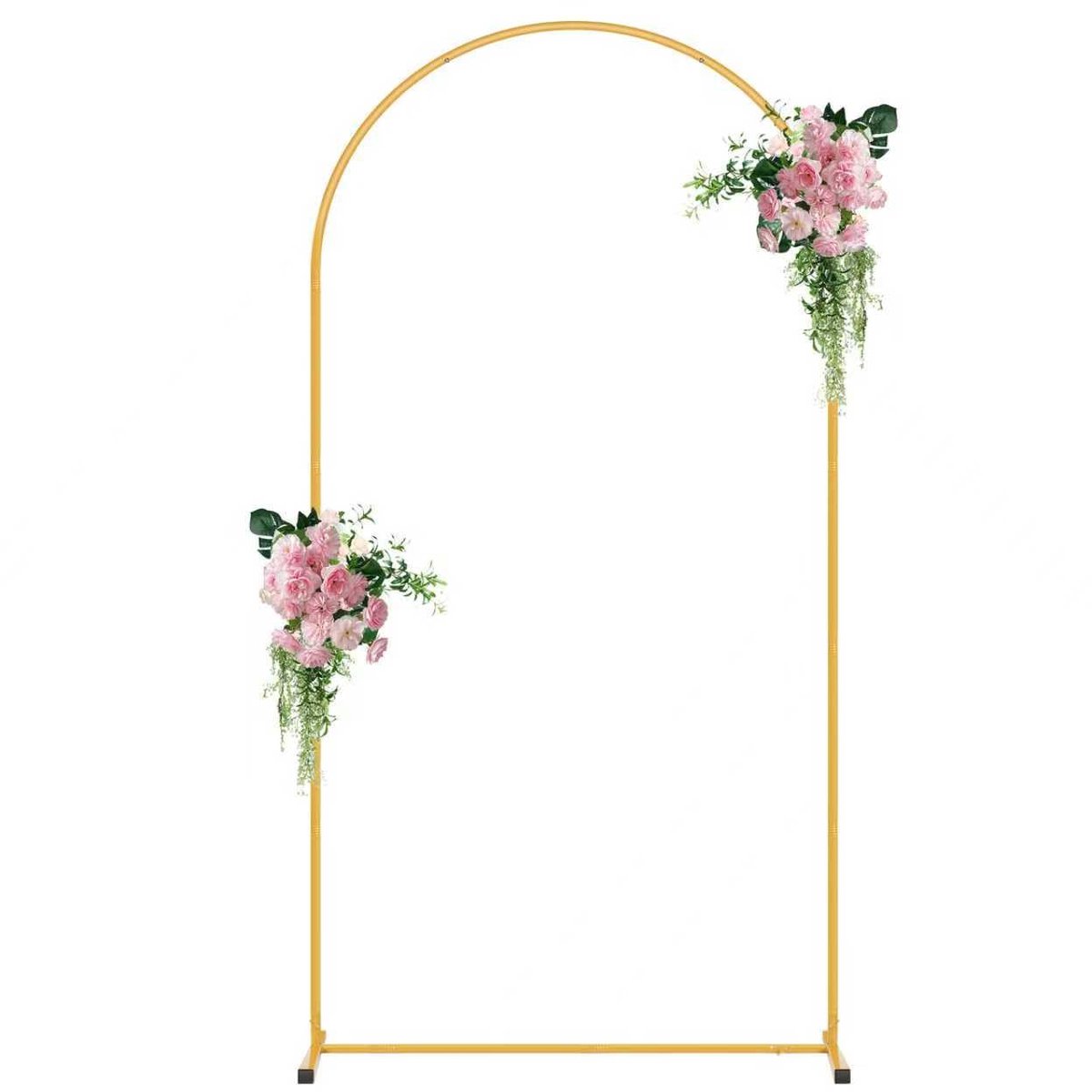 2.2 meter hoge trouwboog/achtergrondstandaard - voor feesten - ballonnenboogstandaard - trouwbogen voor de ceremonie - metalen boog/achtergrondstandaard voor bruids- en babyshowers - gouden deurkozijndecoratie voor verjaardagsfeestjes