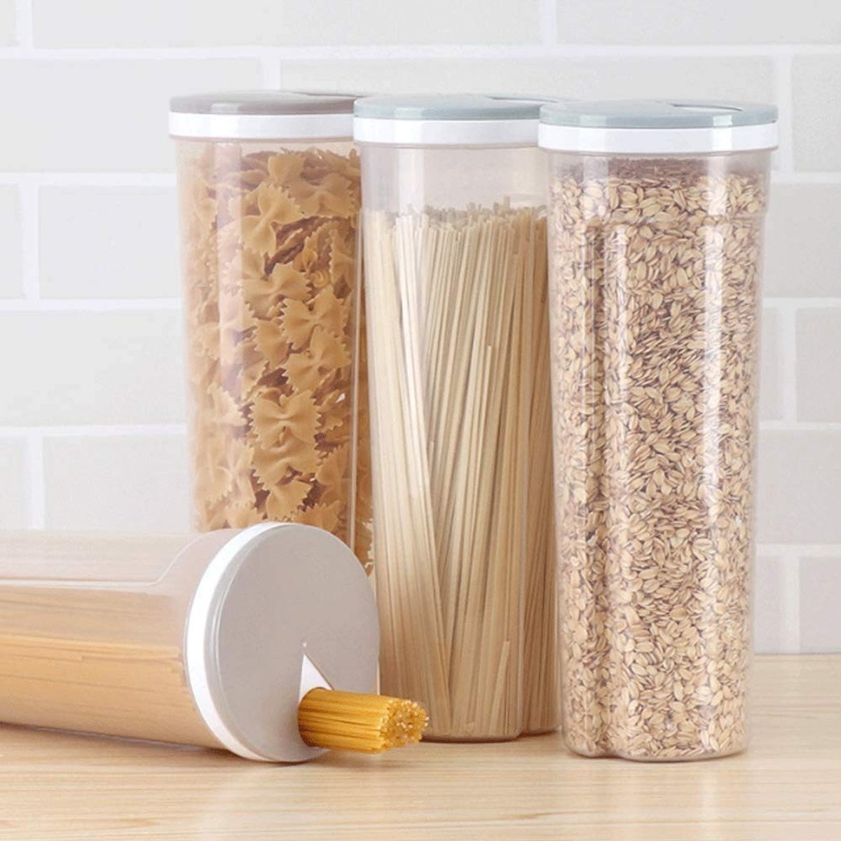 Allecto - Noedelopbergdoos - Multifunctioneel - 10,5 x 28,7 cm - Voedselcontainer - Voor pasta en snacks - Hoogwaardig materiaal - Vaatwasserbestendig