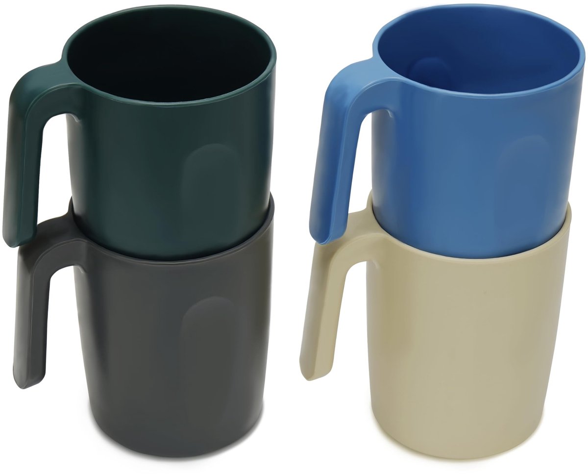 Allecto - Herbruikbare Drinkbekers - BPA-vrij - Onbreekbaar - 400 ml - Kampeer bekers - Lichtgewicht en veilig - Voor thuis en onderweg