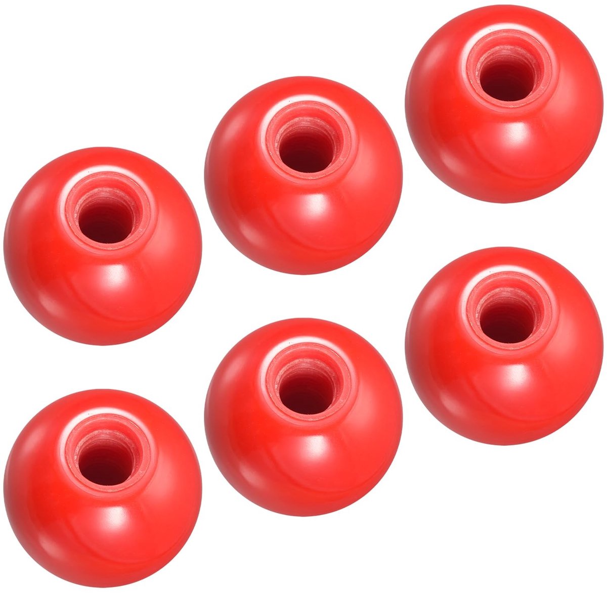 Allecto - Balknoppen - Kunststof handgrepen - Vervangingsset - Rood - Bedieningskogelhandgrepen - Geschikt voor machines - 40 mm