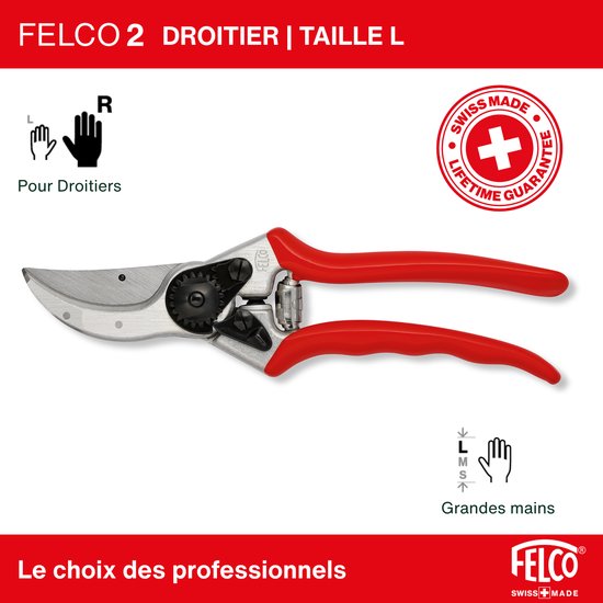 Felco 2 Snoeischaar - Rechtshandig - Max. knipdiameter 25 mm - Lengte 215 mm