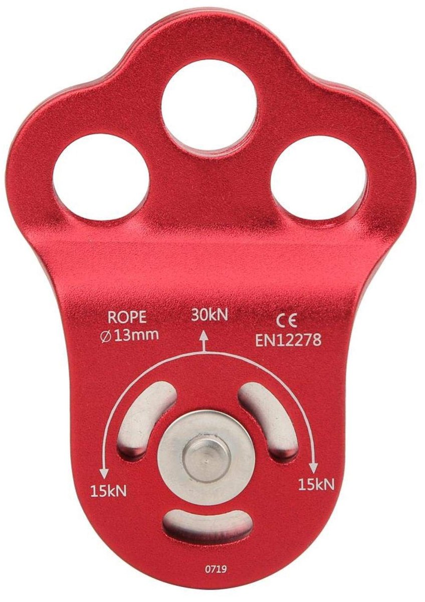 Allecto - Klimpoelie - Rotsklimmen - Eenvoudige bediening - Enkele katrol - Geschikt voor transport - 1 x 1 x 1 cm - Voor bergbeklimmers
