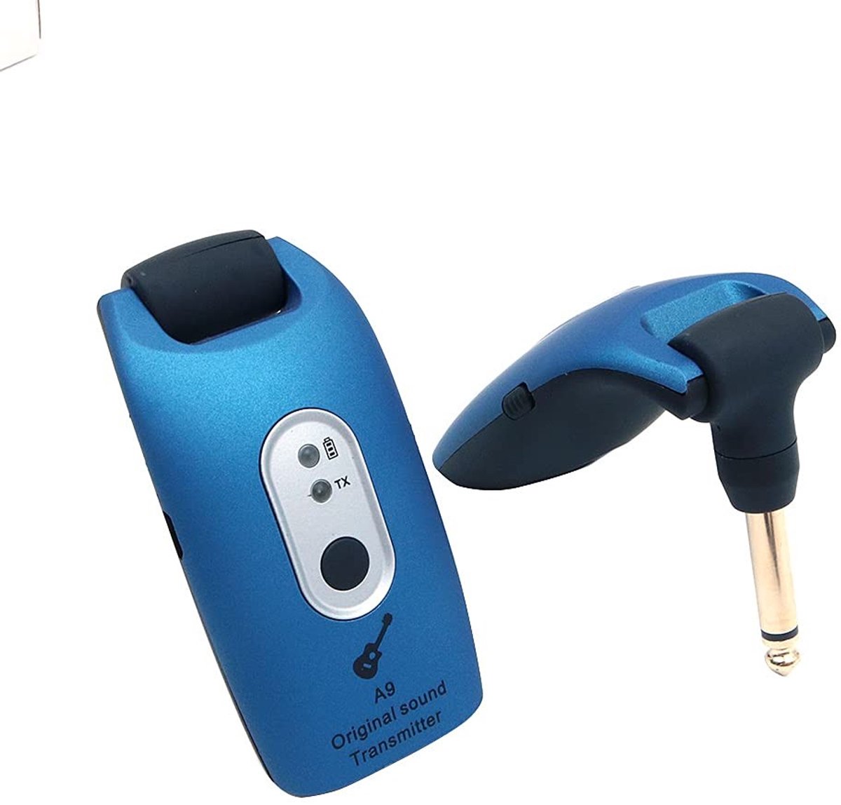 Allecto - Draadloos Gitaarsysteem - Zender en Ontvanger - 2,4GHz - Blauw - Elektrische Gitaar - Geschikt voor Bas en Viool