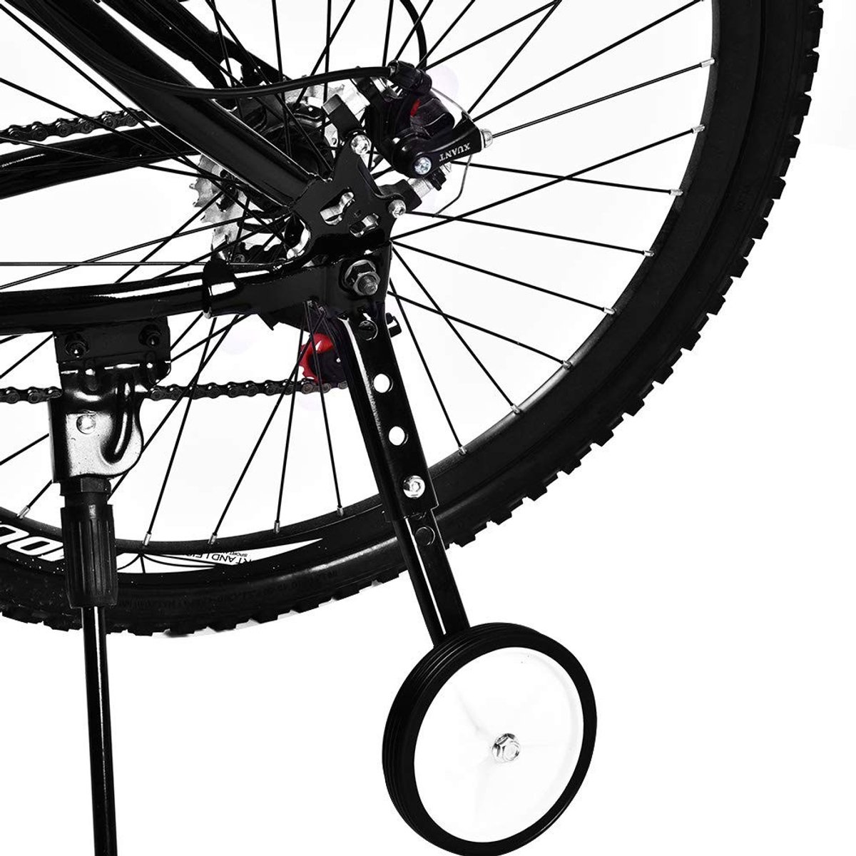 Allecto - Steunwielen - Trainingswielen voor kinderfietsen - Verstelbare trainingswielen - Zwart - Veiligheid voor kinderen - Geschikt voor 16 tot ...
