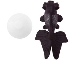 Allecto - Aquarium Decoratie - Kunststof Vis Ornament - Hoogwaardige Silicone - Bruine Goudvis - Aquarium Accessoires - Geschikt voor Zoet- en Zout...