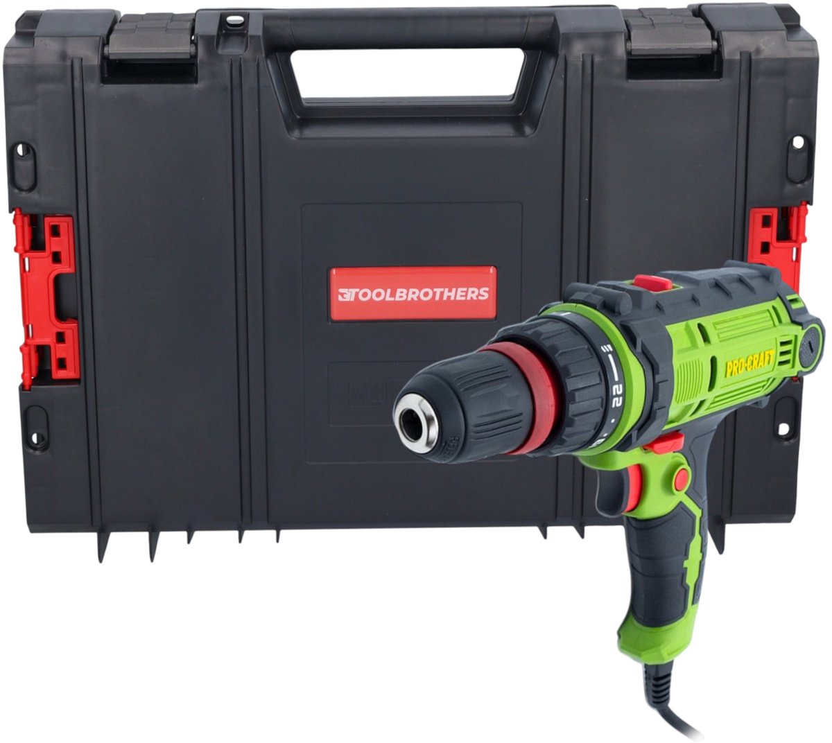 Procraft PB300DFR boorschroevendraaier 300 Watt 40 Nm + RHINO gereedschapskoffer