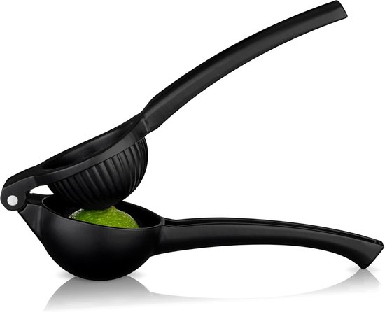 Zwarte citruspers, citruspers, citroenpers voor cocktails, baraccessoire, zwarte matte limoenpers, materiaal metaal, 1 stuk. — afbeelding 3