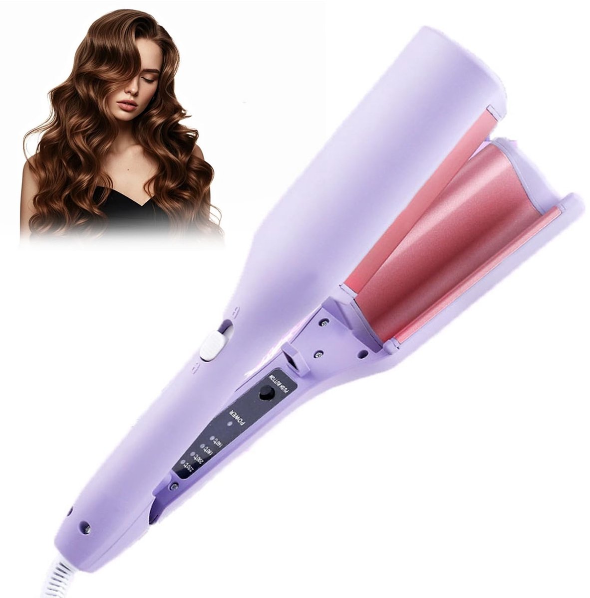 Allecto - Krultang - Grote Krullen - 4 Temperatuurinstellingen - 32 mm - Snel Verwarmen - Professionele Styling - Geschikt voor Lang Haar - Zwart