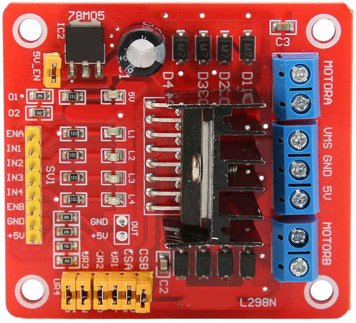 Allecto - Stepper Motor Driver Module - Dubbele H-Brug - Voor Stappen- en DC-Motoren - Hoge prestaties - Eenvoudige installatie - Geschikt voor hob...