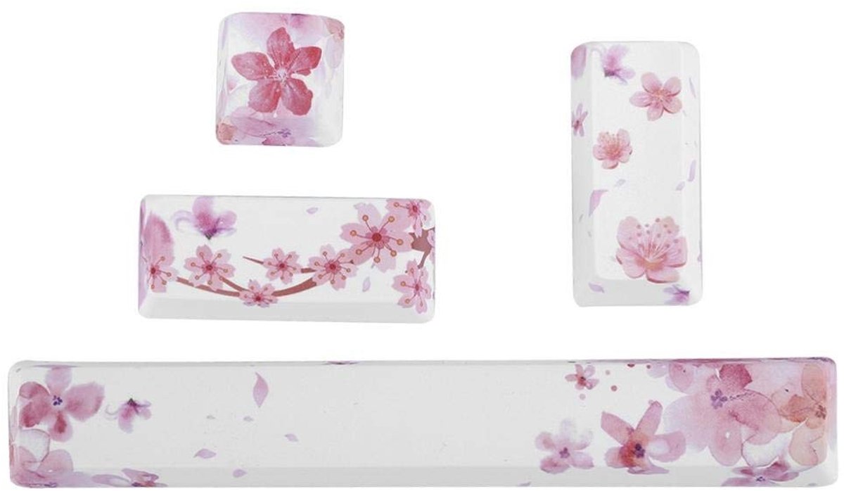 Allecto - Replace Keyboard - Keycaps - Stijlvol patroon - 4 stuks - Mechanische toetsen - Geschikt voor laptop - Floral ontwerp