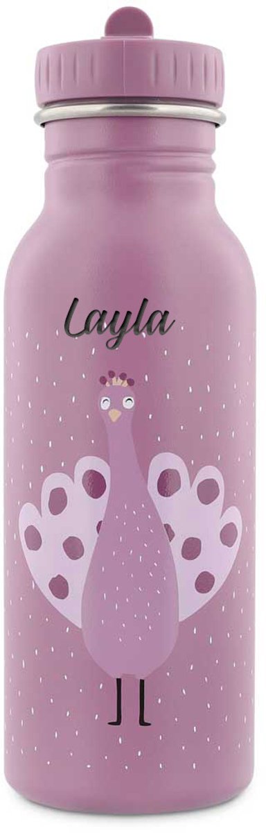 Studio Balune Gepersonaliseerde Trixie Drinkfles 500ml - Mrs. Peacock