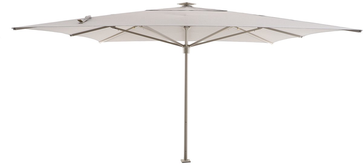 Perfect Shadow Atlas Telescope Stokparasol Pro met LED verlichting 4x4 m. - Latte/Urban Taupe