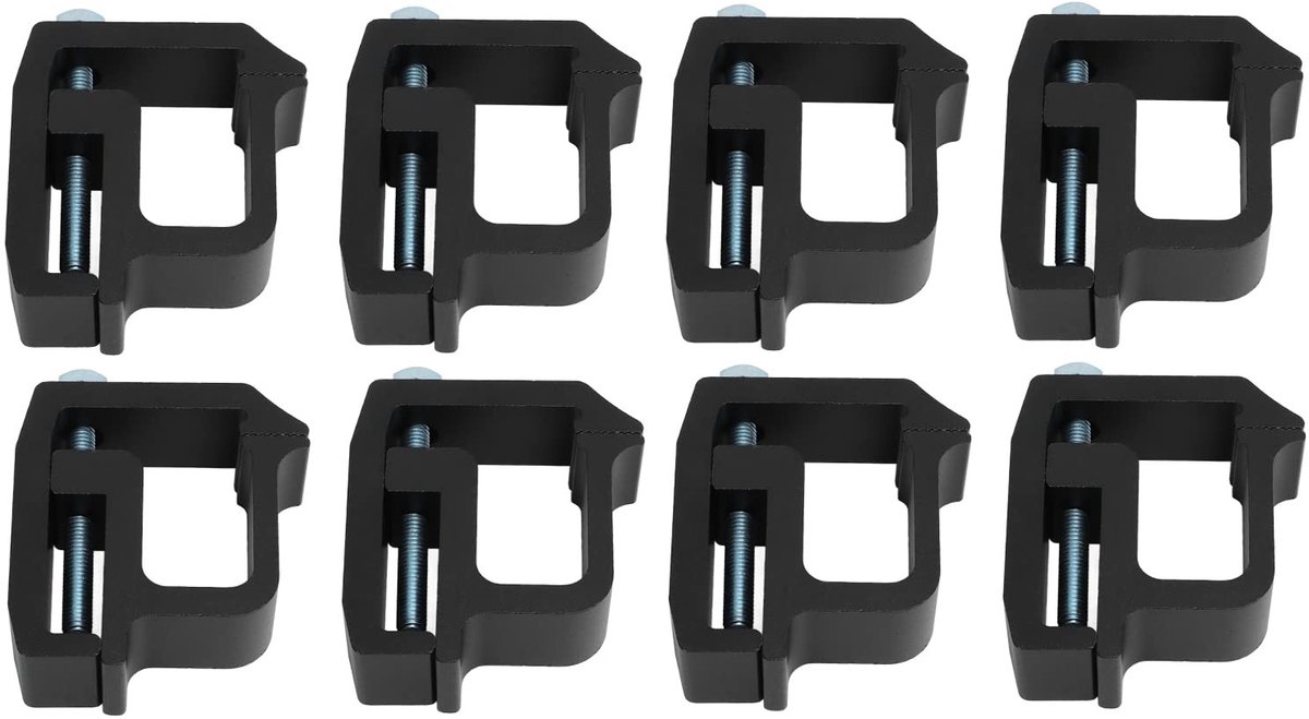 Allecto - Truck Mount Clips - Bevestigingsklemmen - Zwart - Zonne-dak - Vervangingsonderdelen voor Silverado en Sierra - Geschikt voor 1500, 2500, ...