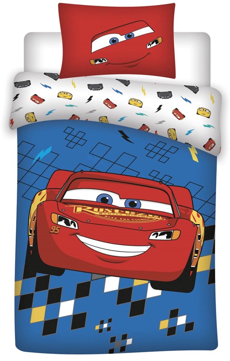 Disney Cars BABY Dekbedovertrek - 100 x 140 + 40 x 60 cm - Katoen