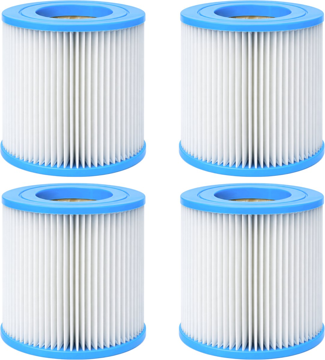 Zwembadfilterpatroon SPA Type D/Type VII [Set van 4] Geschikt voor Summer Waves P57100102 SFS-350 RP-350 RP-400 RP-600 RX-600 9,5 x 10,5 cm Phonillico®