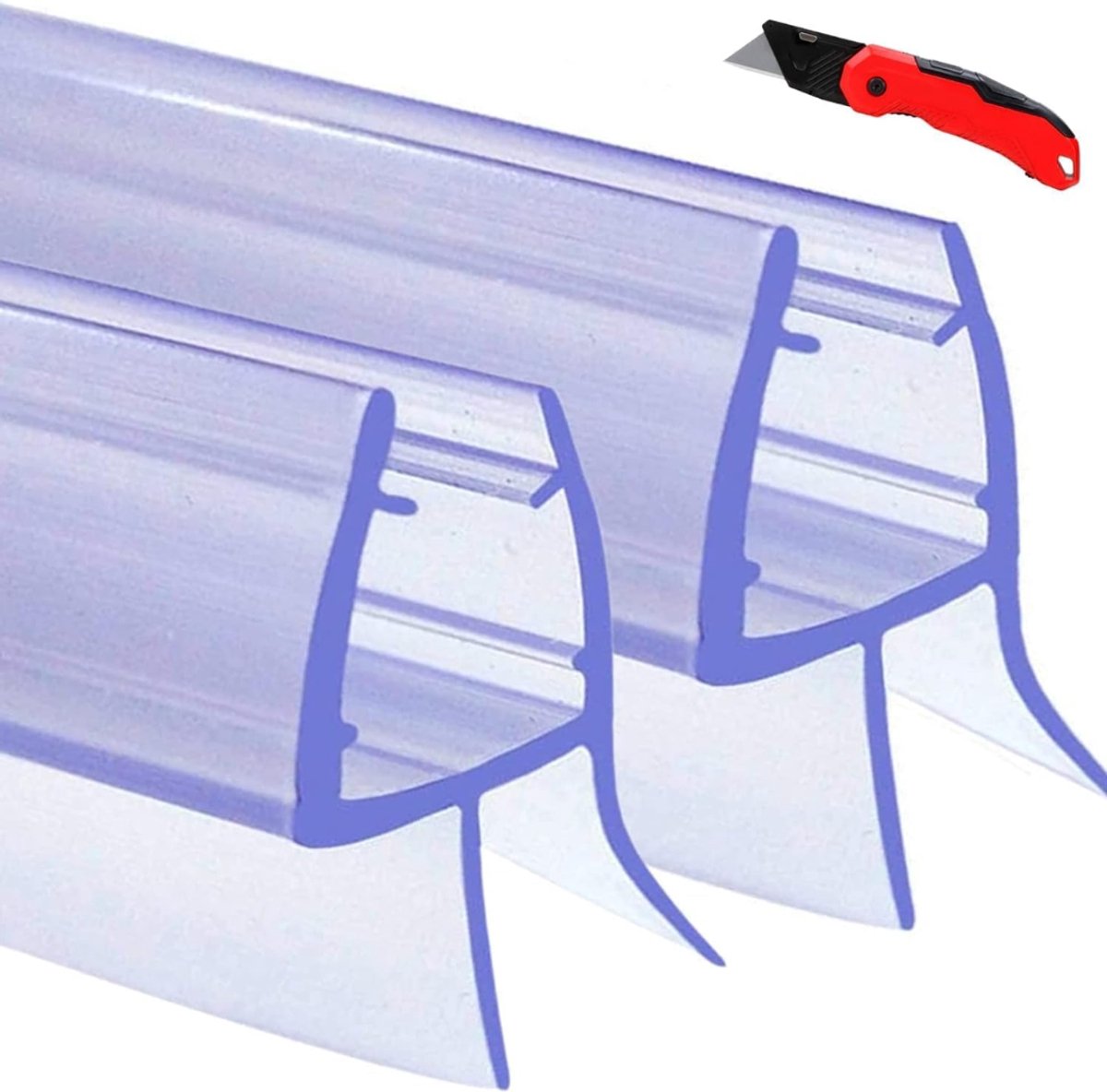 HEZIVO® Douchedeur Afdichting 2 x 100 cm - Douchestrip 6/7/8 mm - Lekstrip - Waterkering Douche