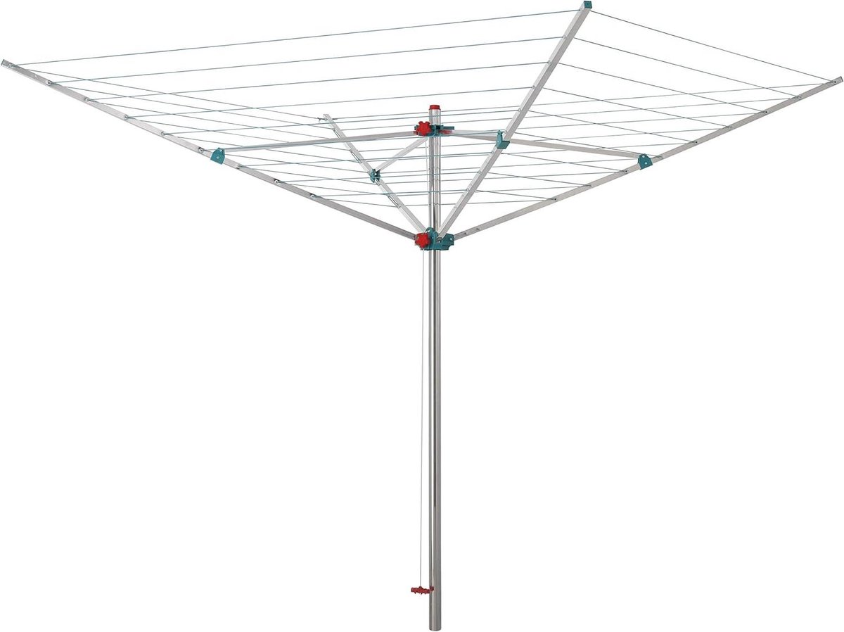 Droogmolen XL - Wasrek buiten - Was drogen - Drie draagarmen - 40 meter - Zilver