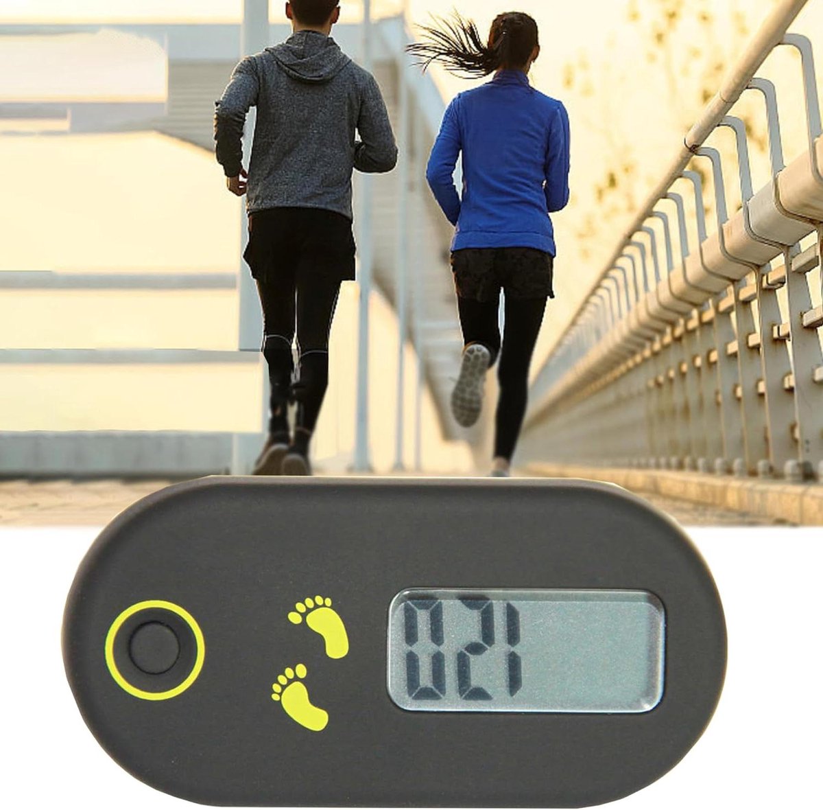 Mini Stappenteller - 3D Pedometer - Activiteiten Meten - Automatische Slaapmodus - 5.2 cm Display - Zwart