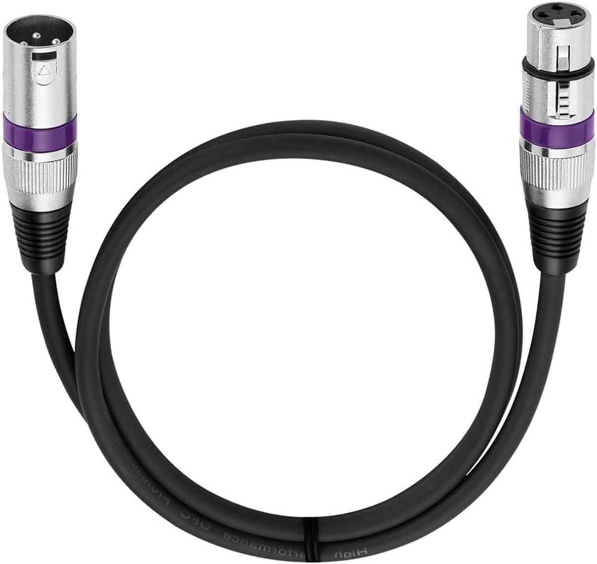 XLR Kabel - Audio Kabel - Microfoon Aansluiten - OFC Koper Afgeschermd - 20 meter - Paars
