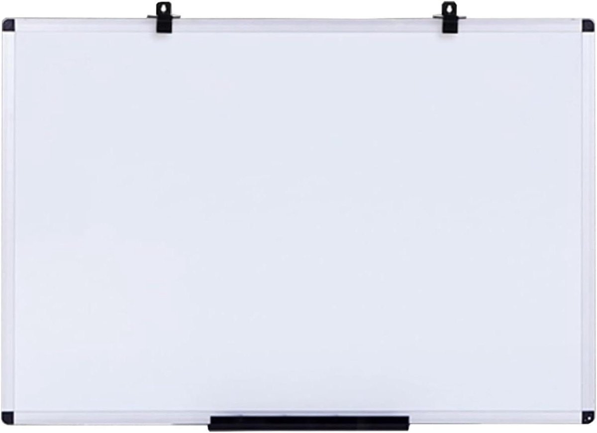 Whiteboard Enkelzijdig - Memo Bord - Ideeën Vastleggen - Lichtgewicht Aluminium Frame - 45x60CM - Wit