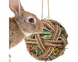 Konijnen Kauwgrasballen - Hooi Snacks - Tanden Slijten - Puur Natuurlijk Materiaal - 9x25cm - Niet gespecificeerd