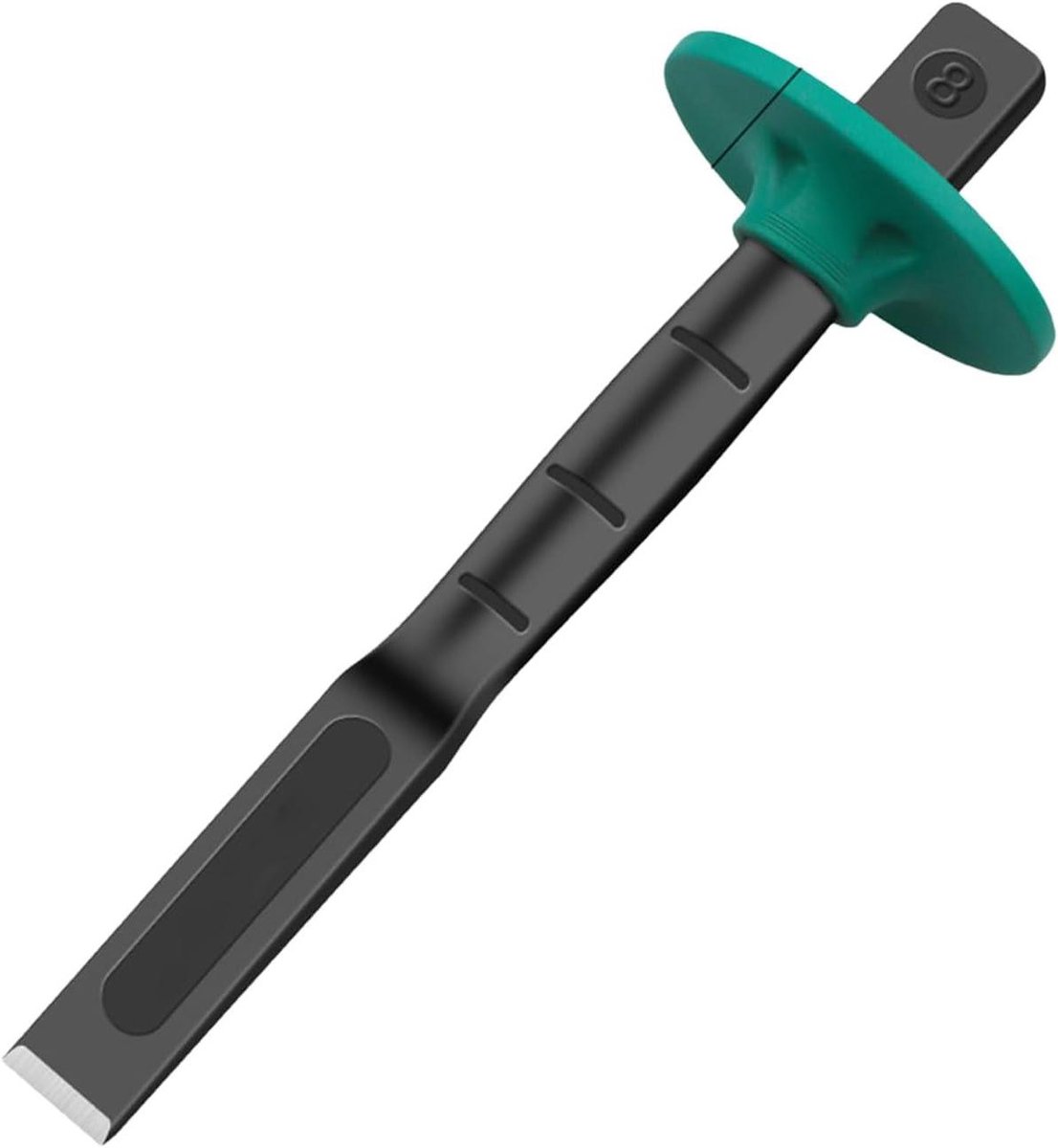 Betonbreker Platte Beitels - Steenbeitel Sloopbeitel - Metselwerk Verwijderen - Ergonomisch Ontwerp - 20 cm - Zilverkleurig