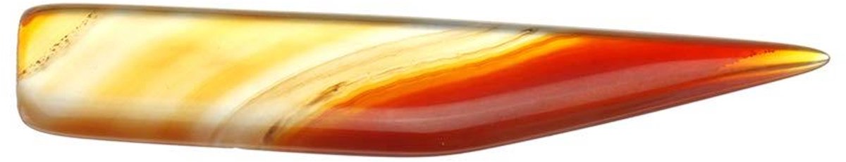 Slijp en polijstgereedschap - Agaatmes - Sieraden reinigen - Voor goud zilver koper - 8 cm lengte - Transparant