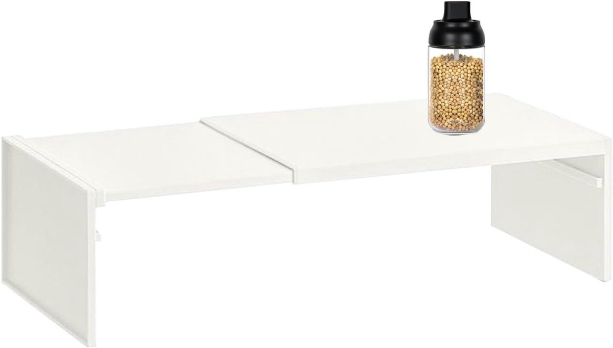 Opbergrek - Kast organizer - Kasten organiseren - Uitbreidbaar en stapelbaar - 30-53 cm - Wit