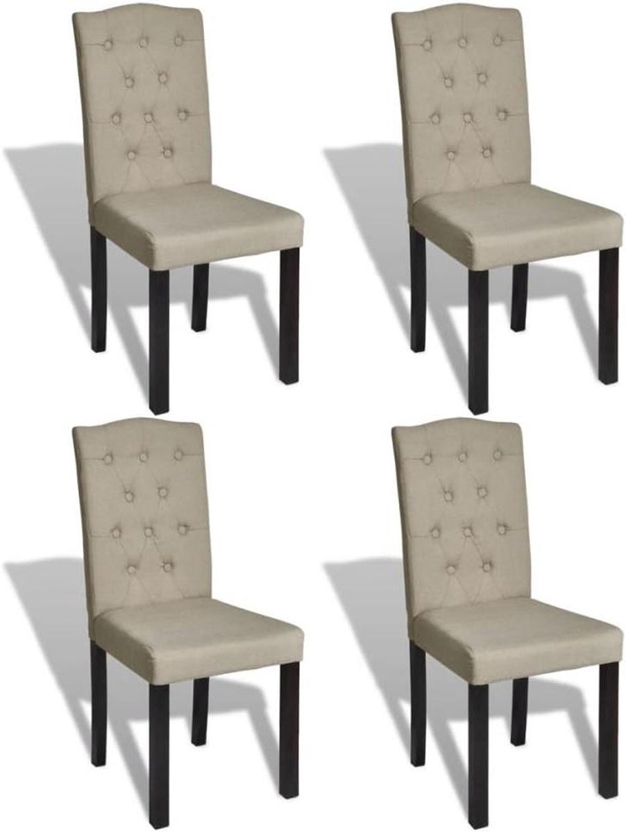 Eetkamerstoelen Set - Keukenstoelen stof - Comfortabel zitten - Ergonomisch ontwerp - 6 st