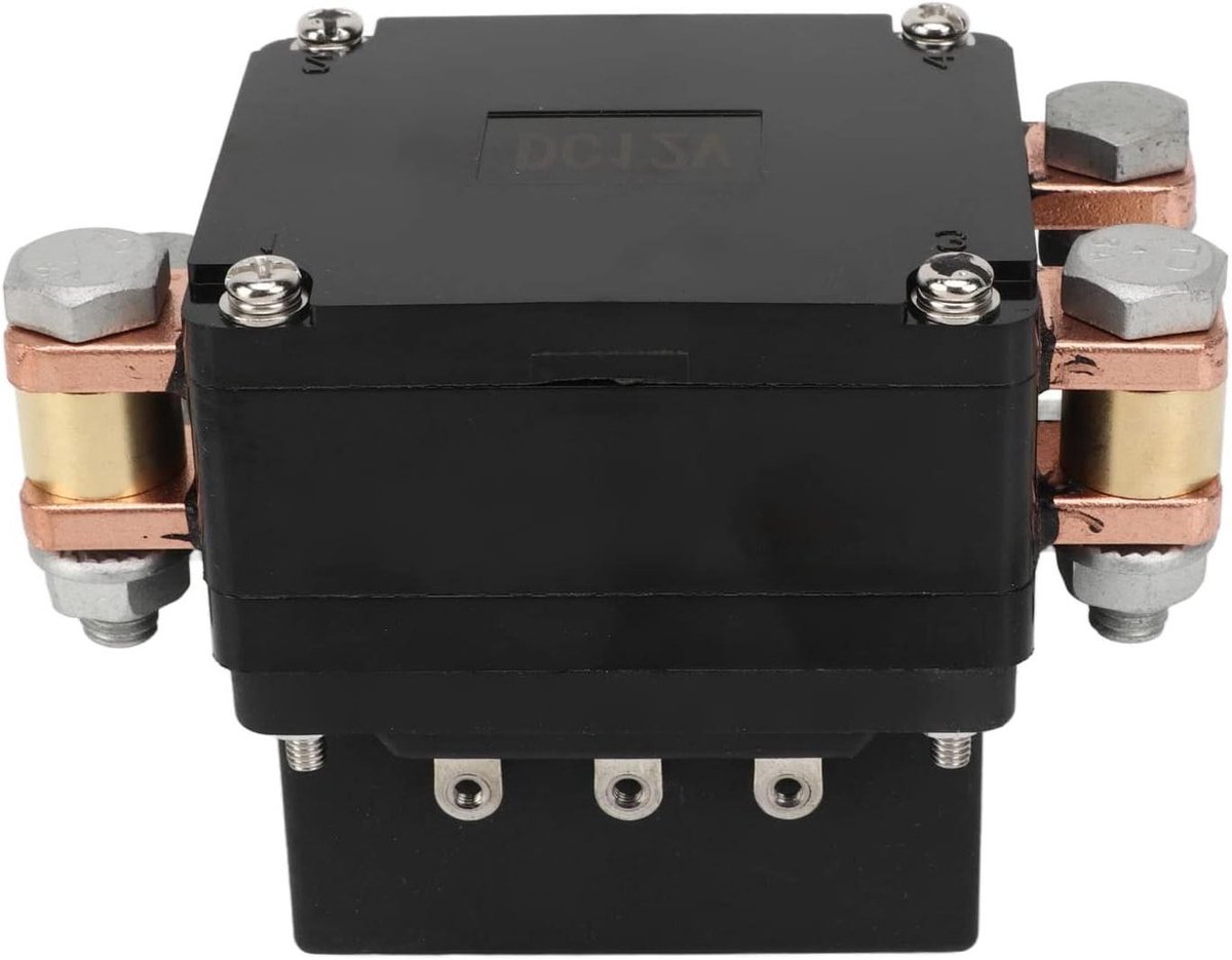 Winch Relay - Startmotor Relais - Voertuig Stroom - Messing Spoel - 12 V 600A - Zwart