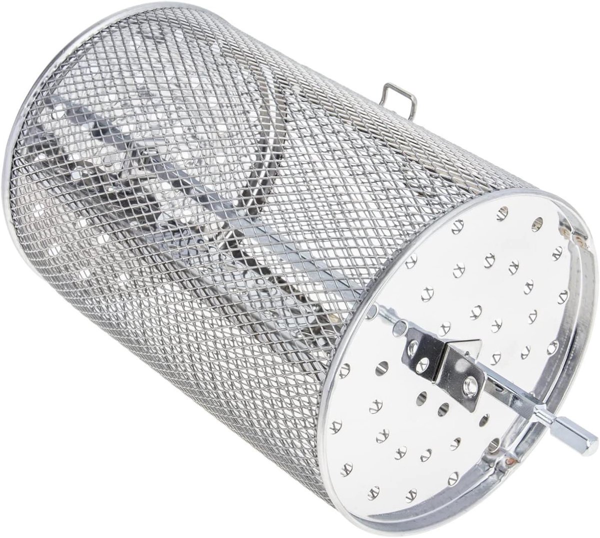 Grillkooi Set - Ovenmand Braadmand - Barbecue Grillen - Roestvrij Staal - 18 cm - Zilver