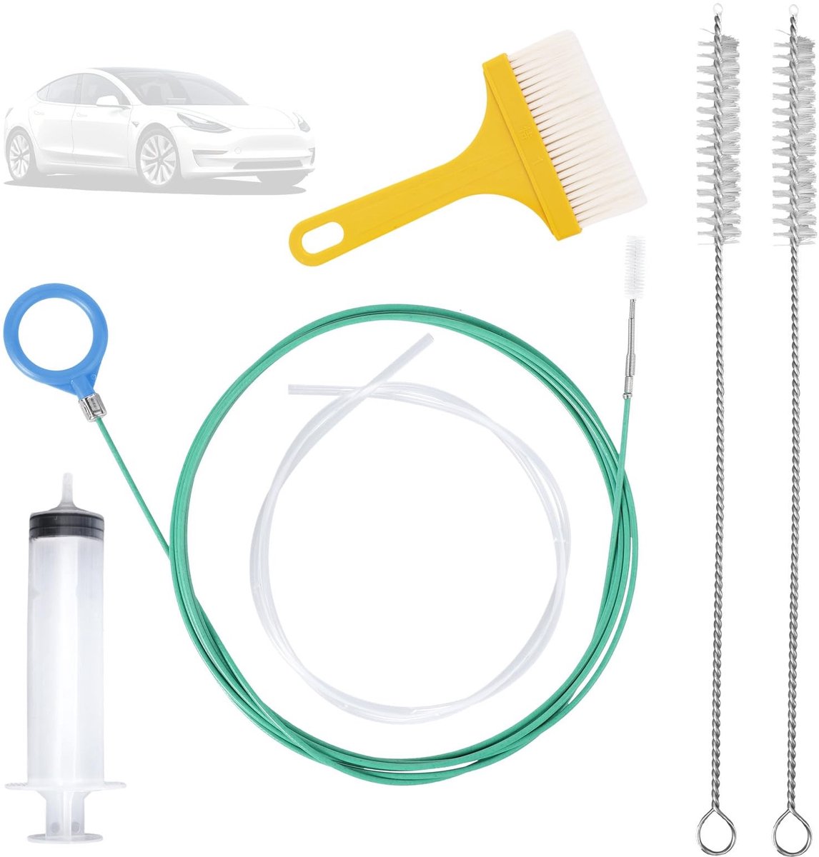 Dailygoods - 6 Stuks Pijpreiniger Set voor Auto Afvoer