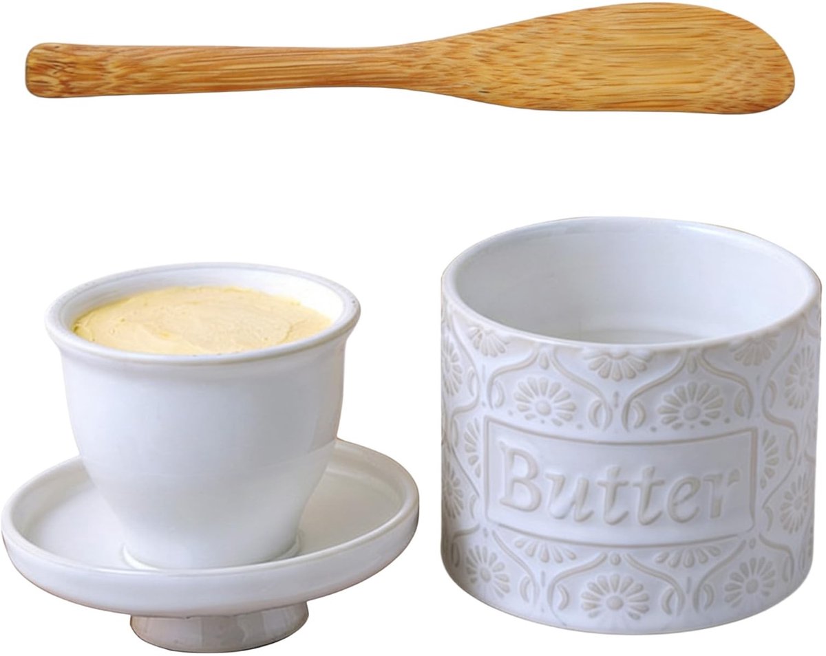 Dailygoods - Keramische Botervloot met Deksel voor Verse Boter